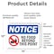 Signmission No Food Beyond This Point Sign With Symbol, 14 in W x Rectangle, Vinyl Decal OS-2PACK-NS-D-1014-L-14559 - alternate 3